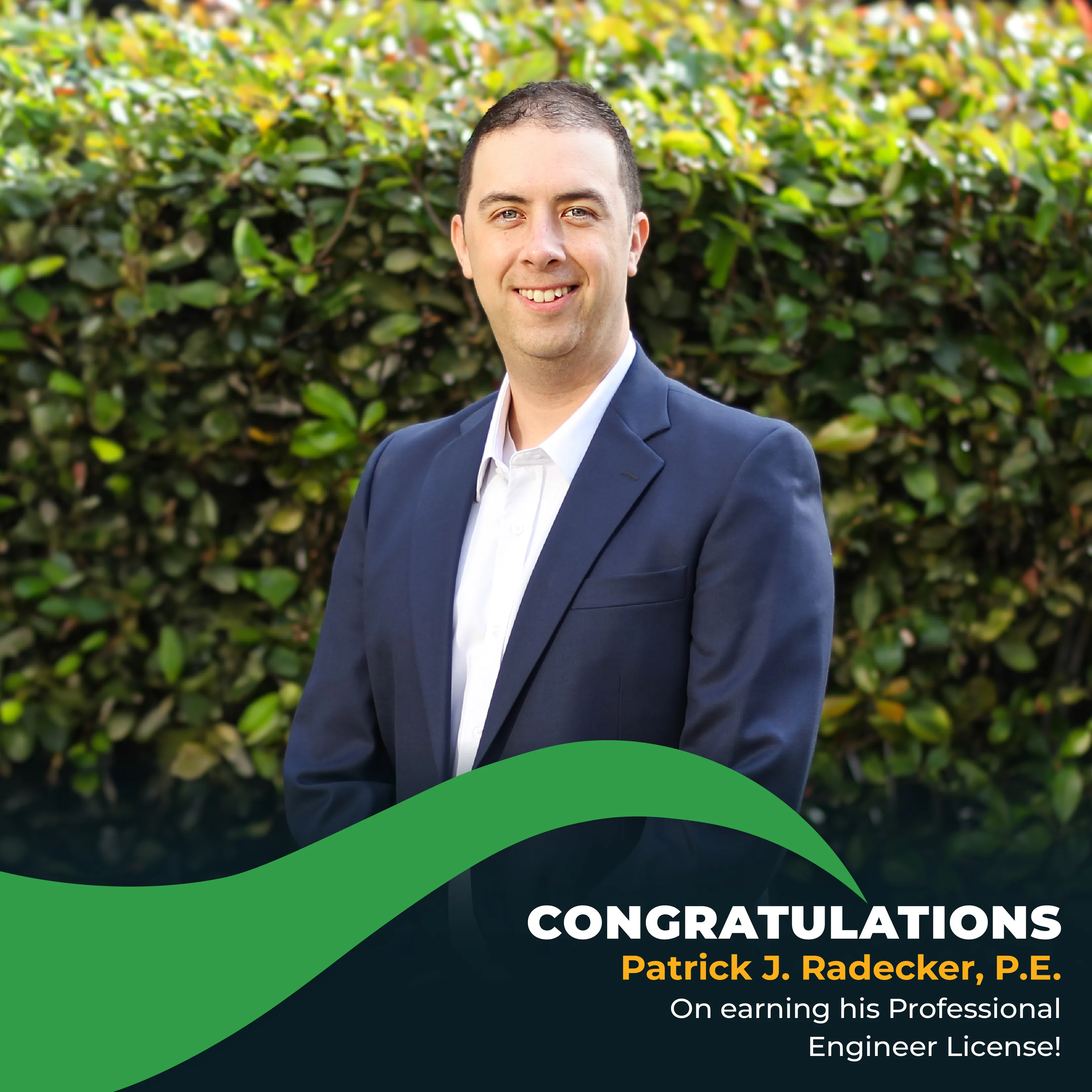 Congratulations Patrick Radecker, P.E.!